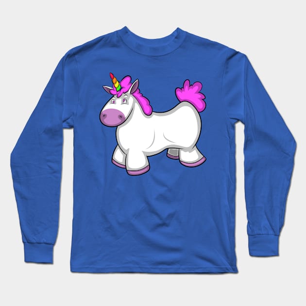 Rainbow Unicorn Long Sleeve T-Shirt by angrylemonade